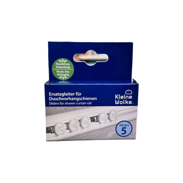 Kleine Wolke DV-SCHIENE Ersatzgleiter Weiss Set 5-teilig
