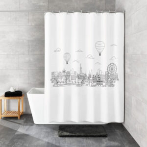 Kleine Wolke Duschvorhang PEVA WONDERLAND SCHWARZ 180 x 200 cm