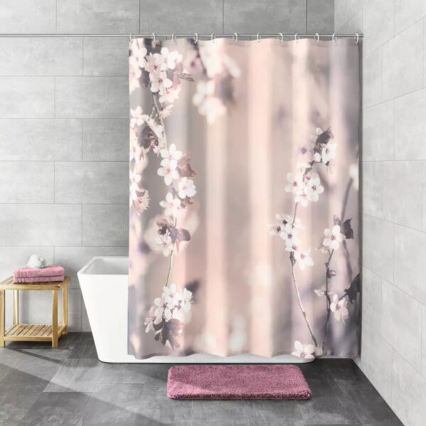 Kleine Wolke Duschvorhang TXT Blossom Nelke 180 x 200 cm